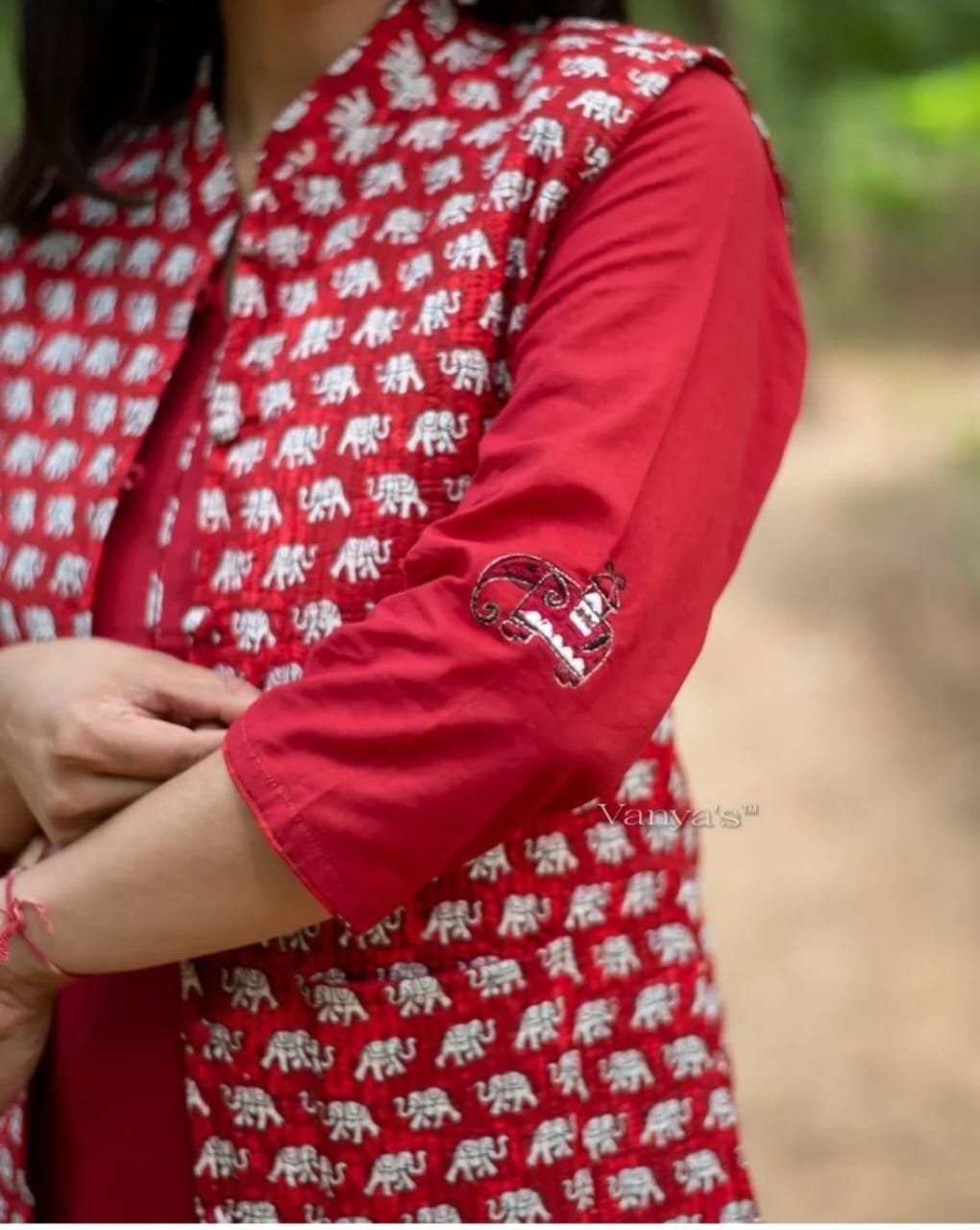 Heavy Cotton Kurti Pant Jacket Set